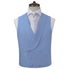 Hudson Blue Twill Cotton Silk Waistcoat