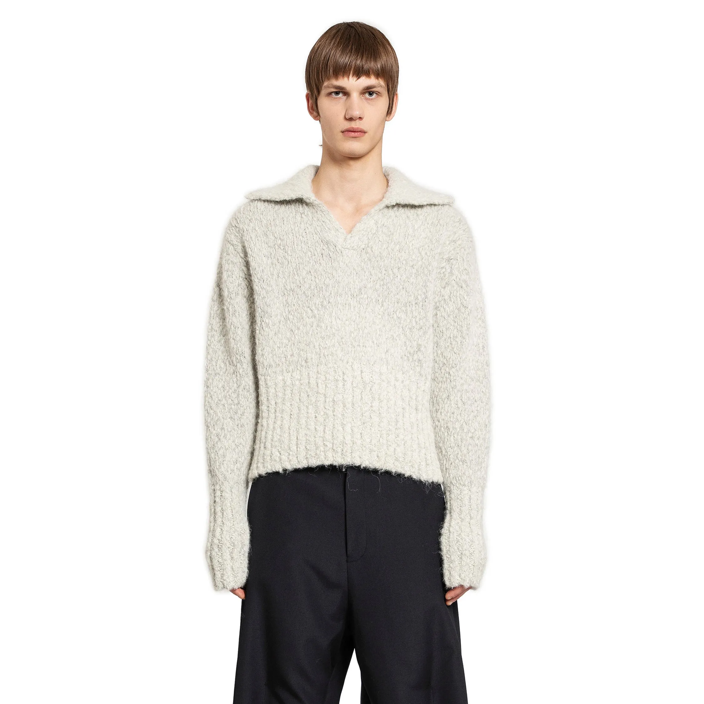 KARMUEL YOUNG MAN GREY KNITWEAR