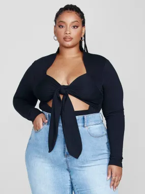 Kate Tie Front Cutout Top