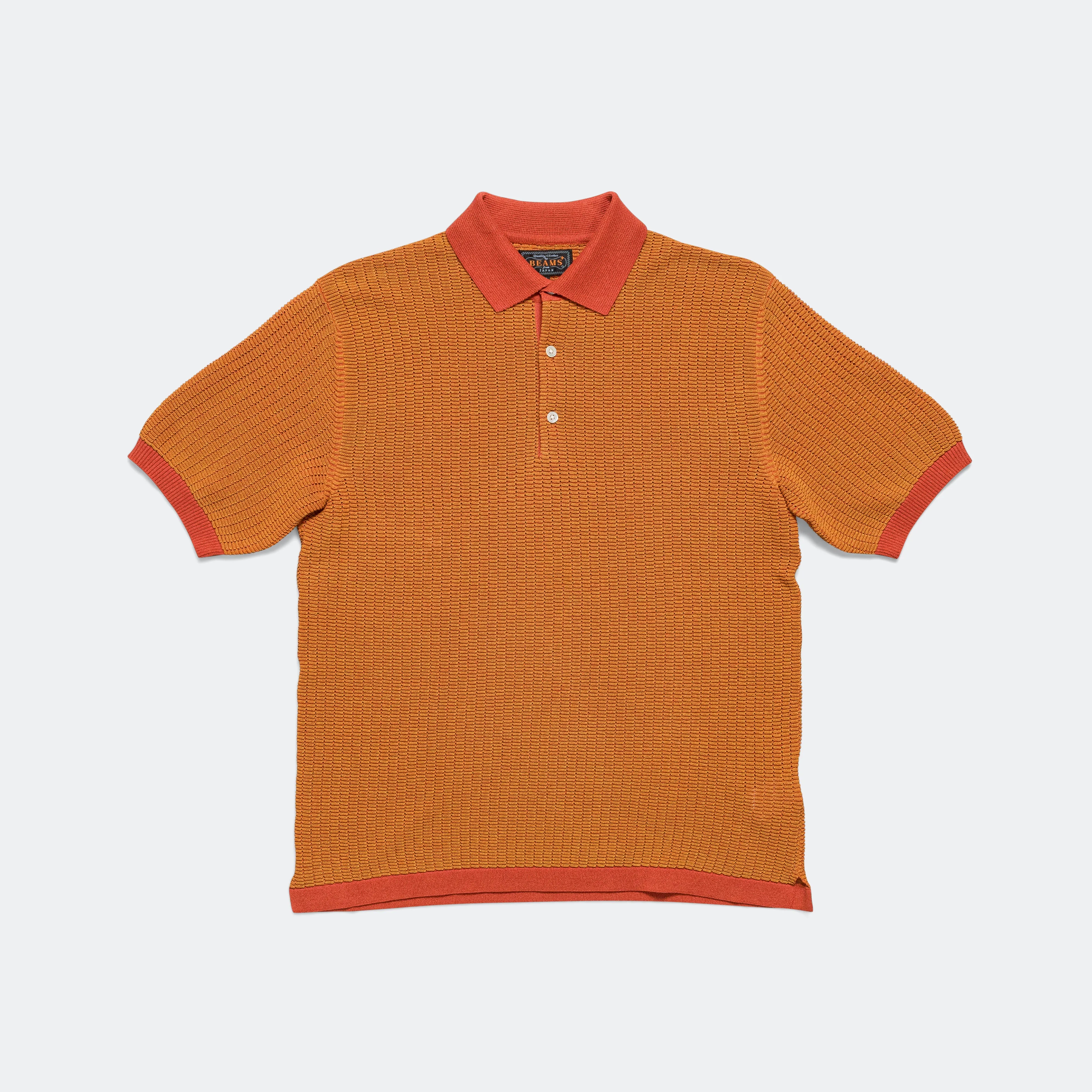 Knit Polo WASHI 2 Tone - Orange