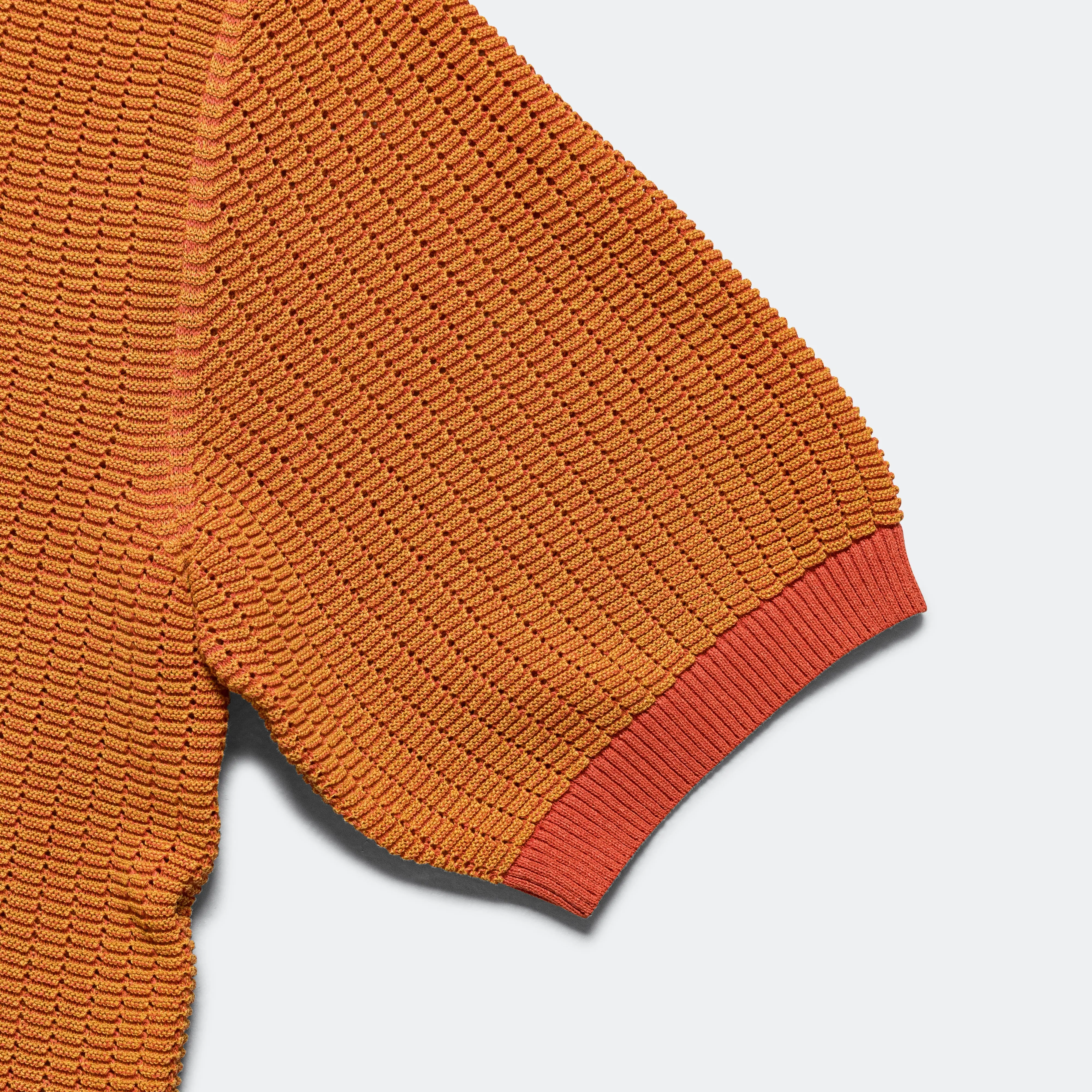 Knit Polo WASHI 2 Tone - Orange