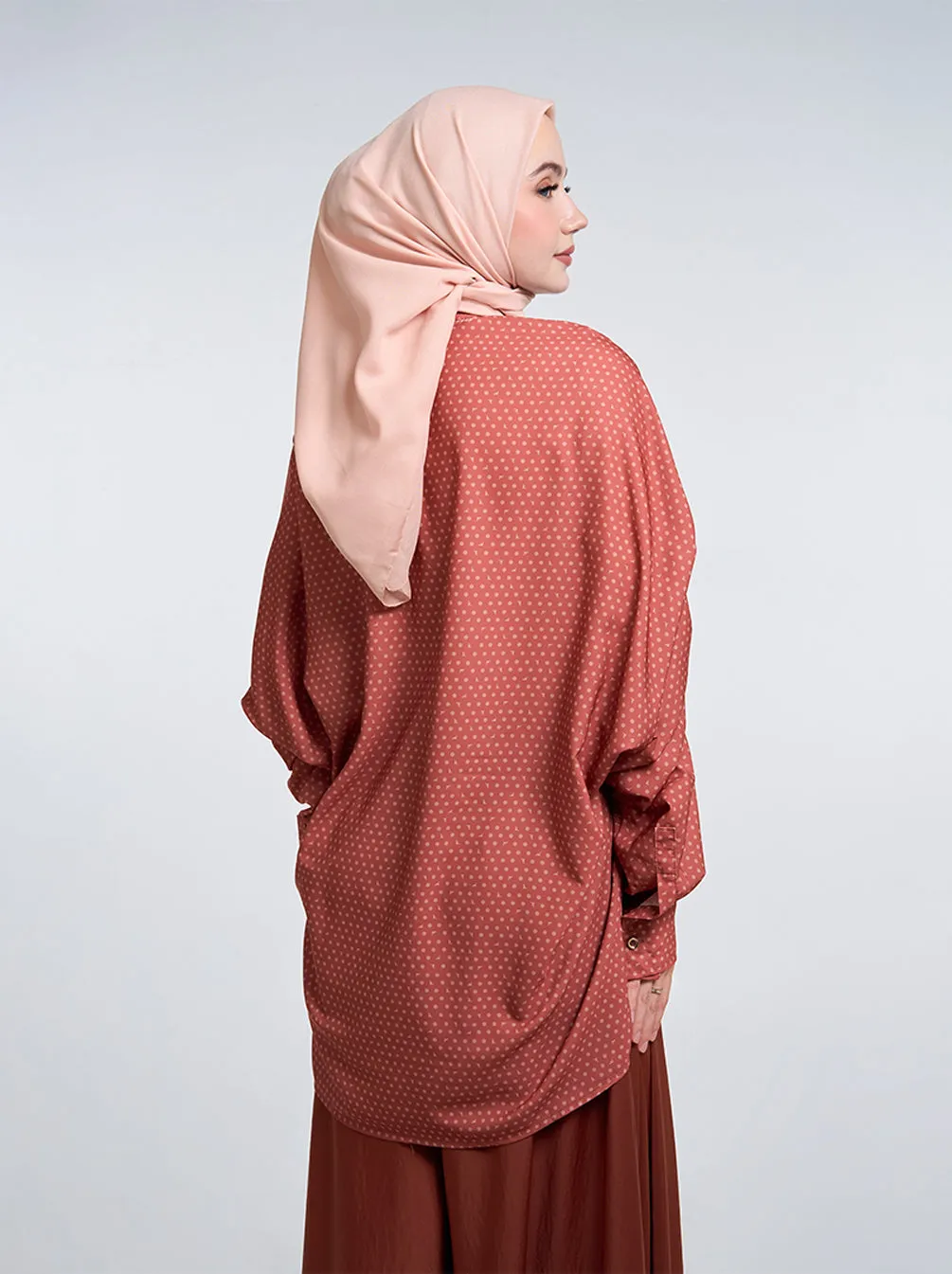 LANITA GATHERED TOP ROSEWOOD