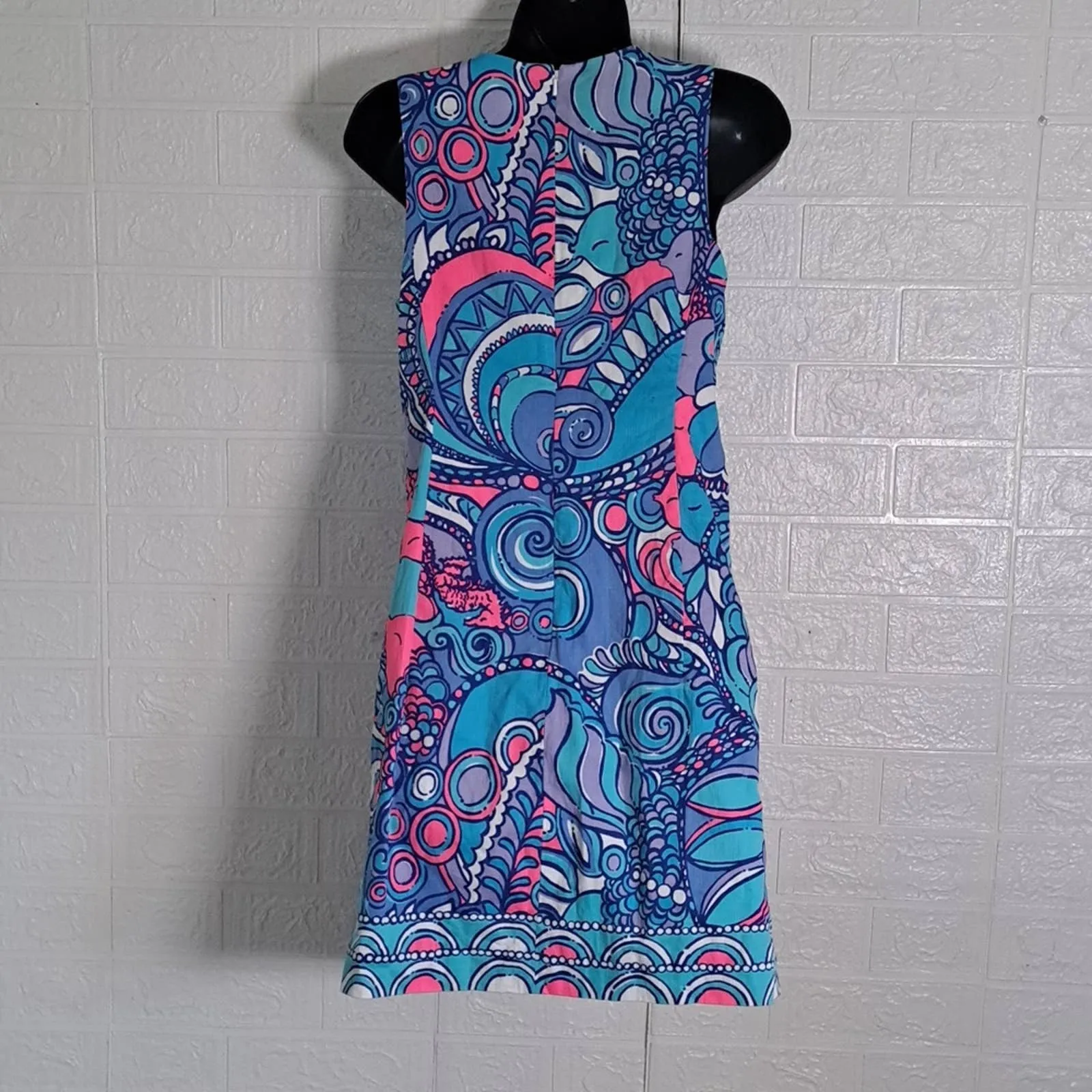 Lilly Pulitzer Blue Abigail Shift Dress Multi Sea Jewels