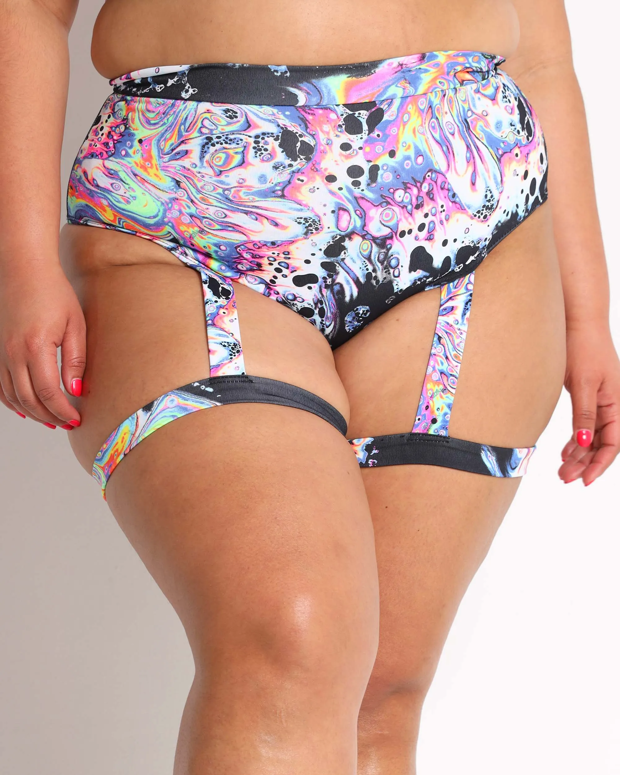 Liquid Tripp High Waist Shorts with Garters