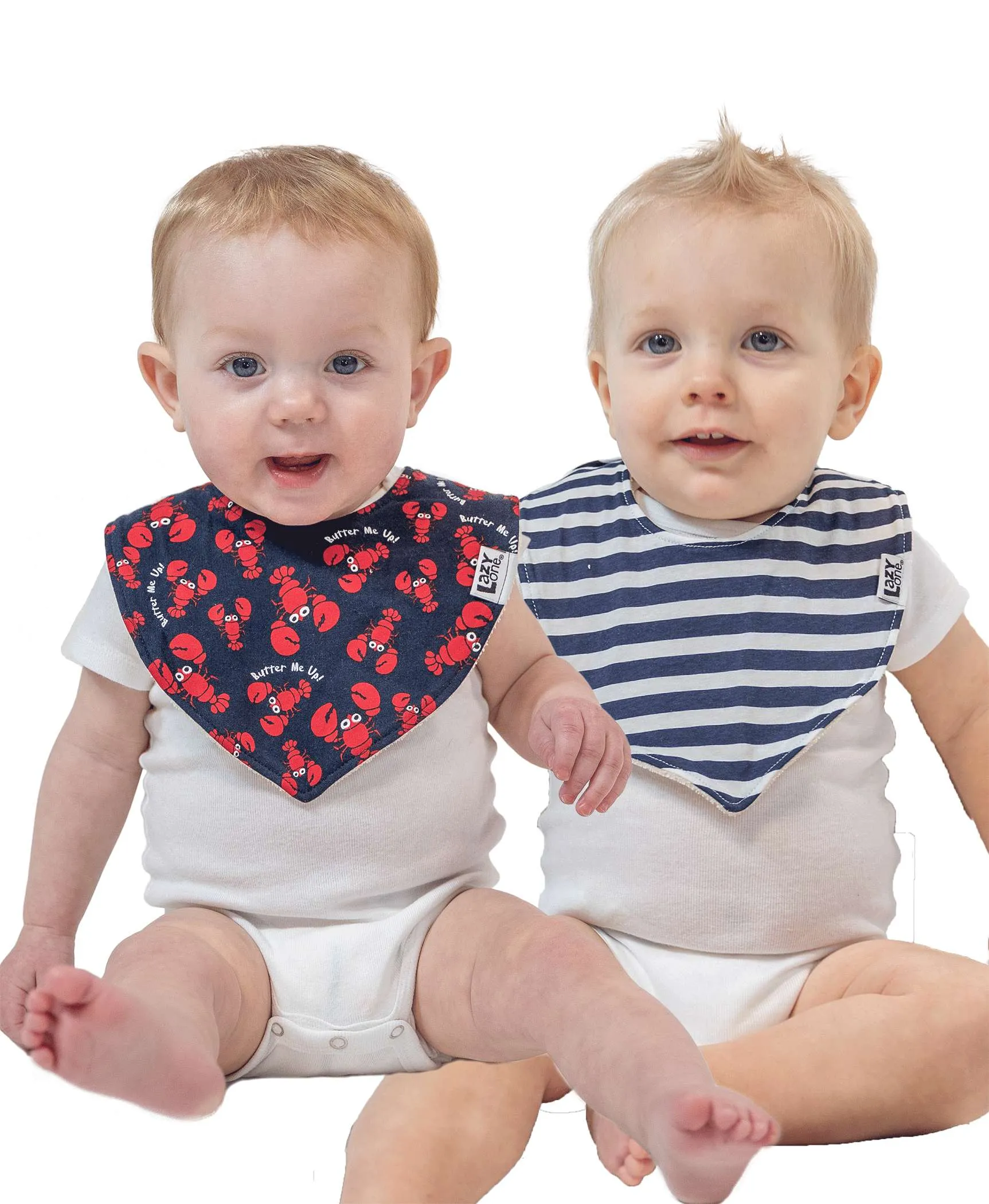 Lobster 2 Pack Infant Bandana Bib