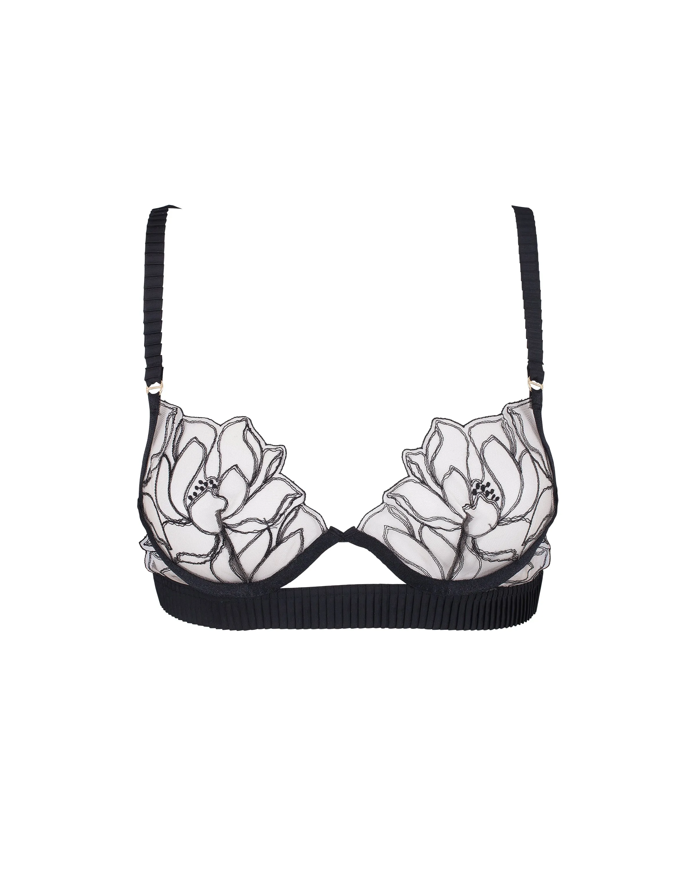 Maia Wired Bra Black/Sheer