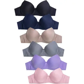 MAMIA LADIES PLAIN DEMI CUP BRA, STRAPLESS (BR4309P4)