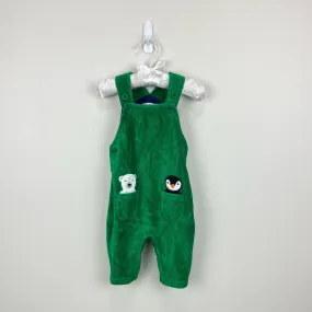 Mini Boden Highland Green Winter Friends Logo Dungaree Set 3-6 Months