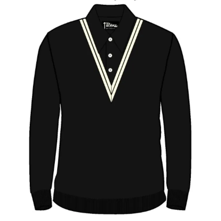 Mr Bridger - The 'Chet' Black & Ecru - Polo Knit