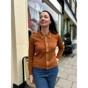 Mr Bridger - Women's 'Mary' Yardi Cardi Toffee - Polo Knit