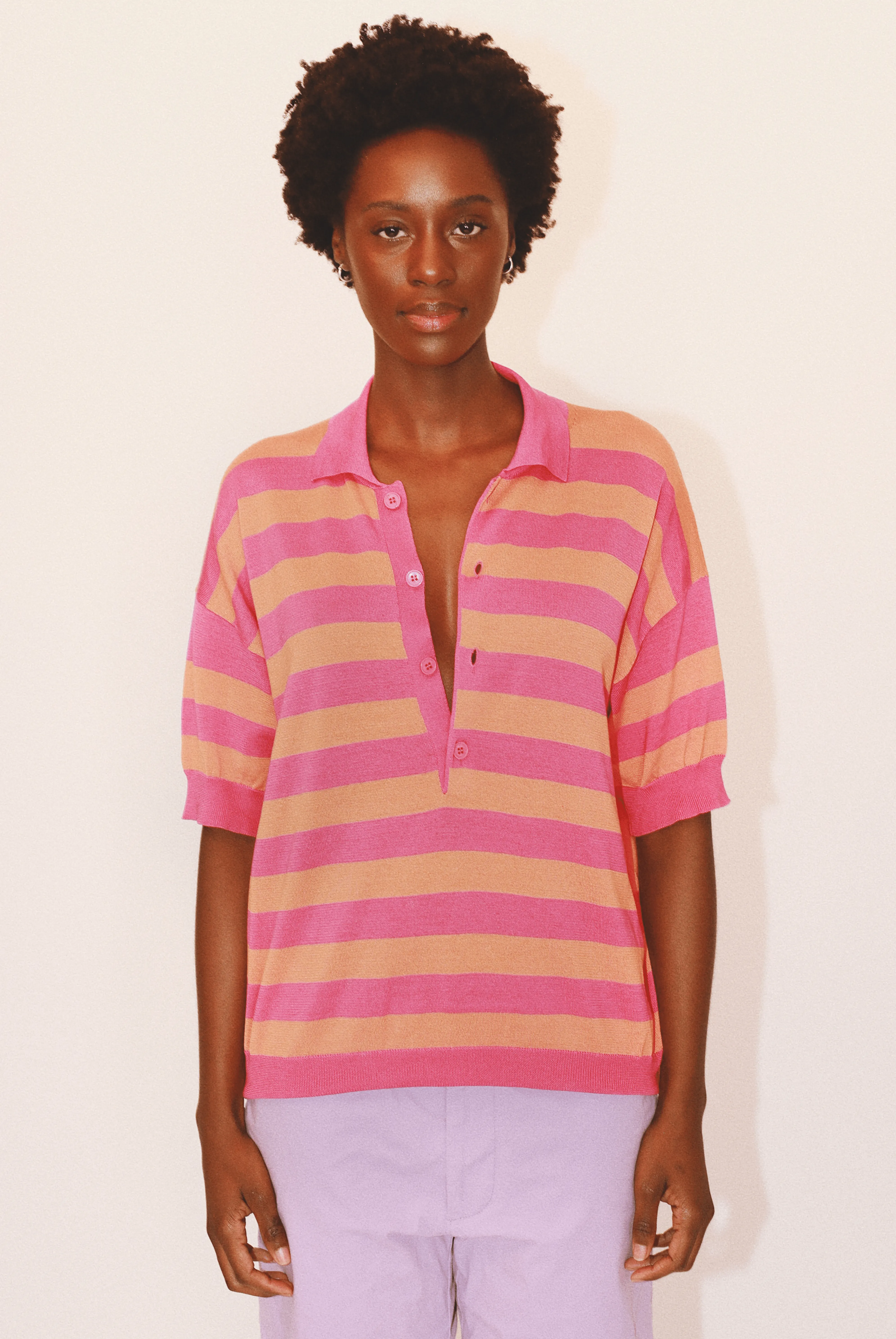 Orlando Striped Polo in Organic Cotton