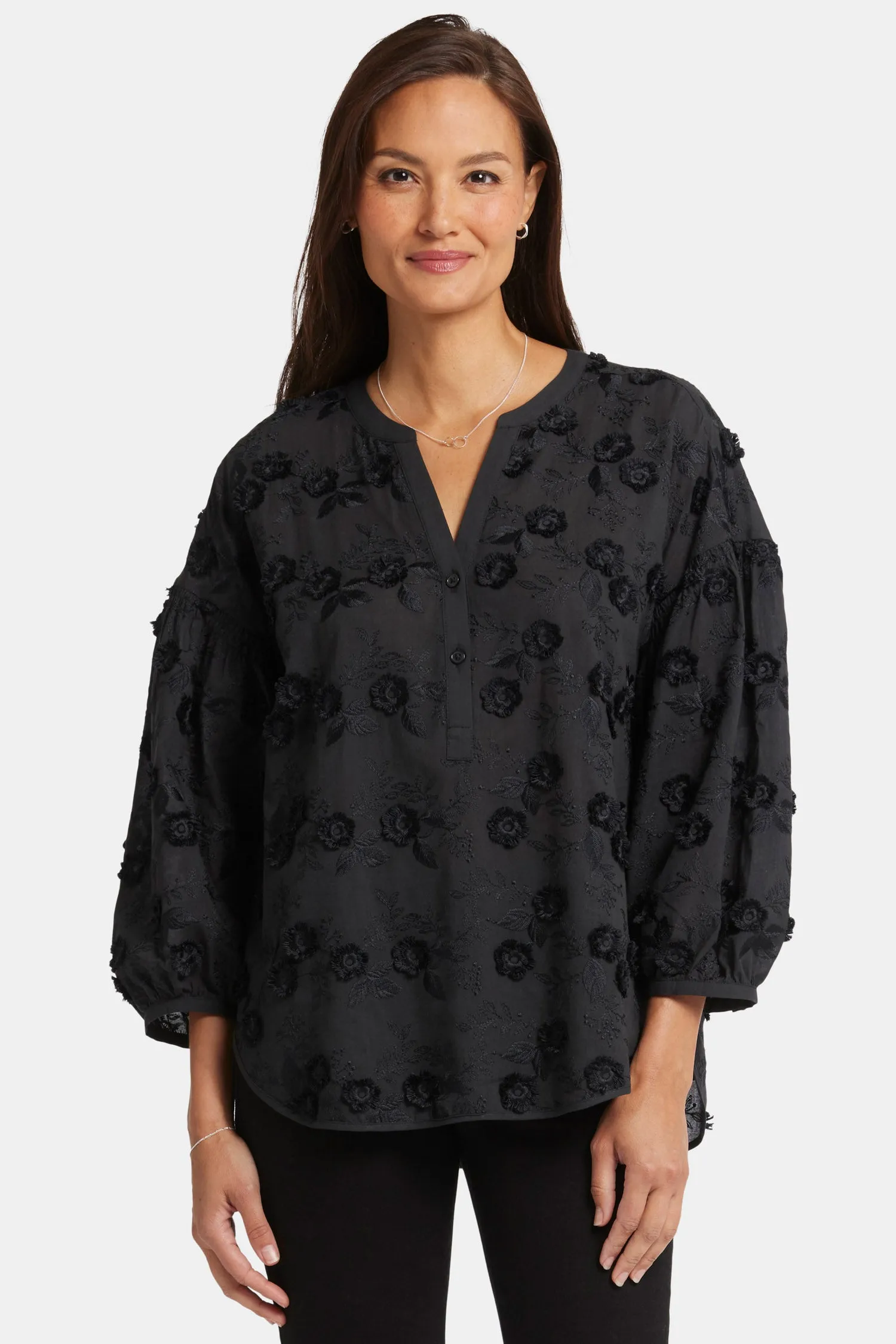 Paulina Peasant Blouse - Black