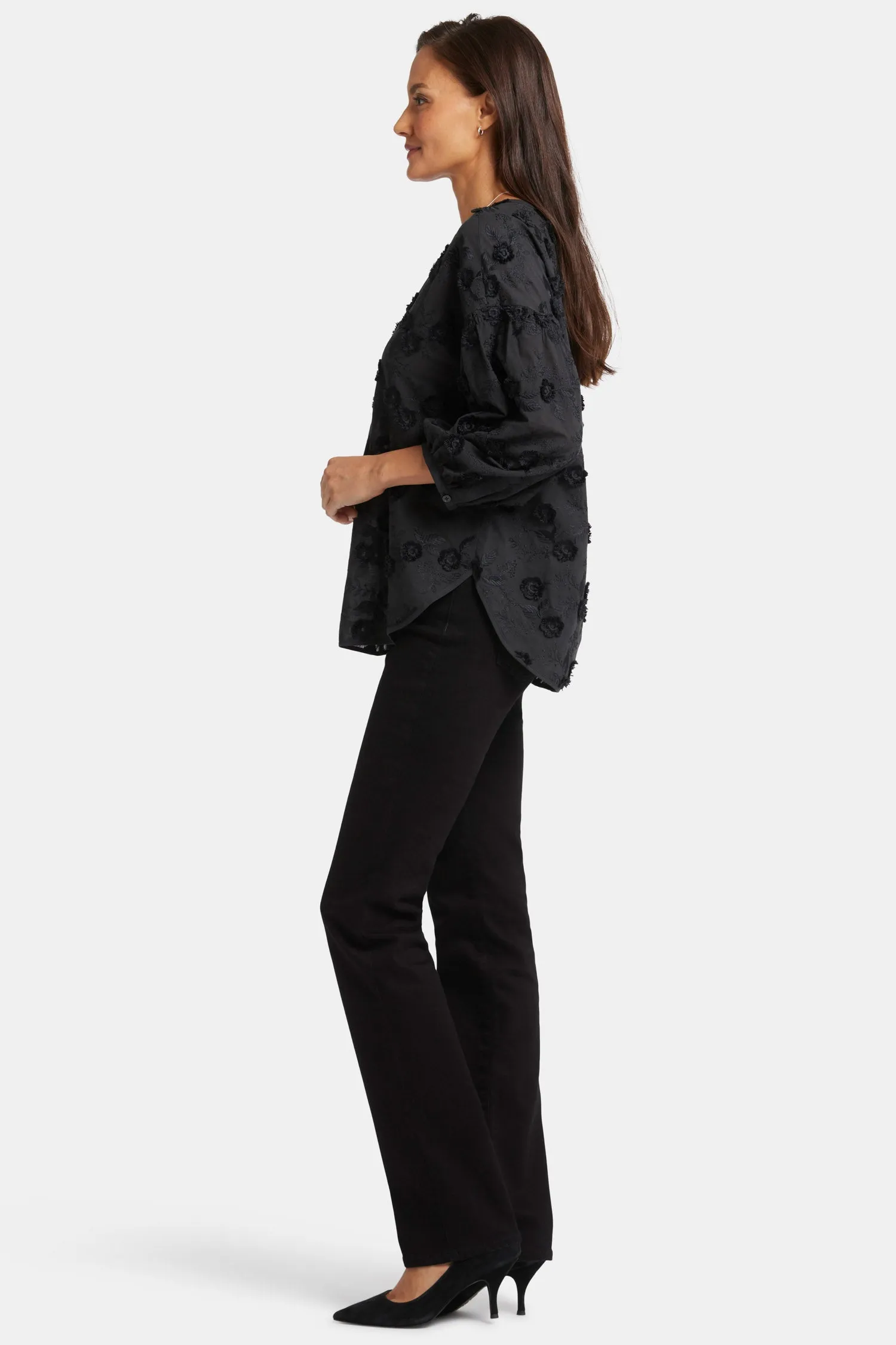 Paulina Peasant Blouse - Black