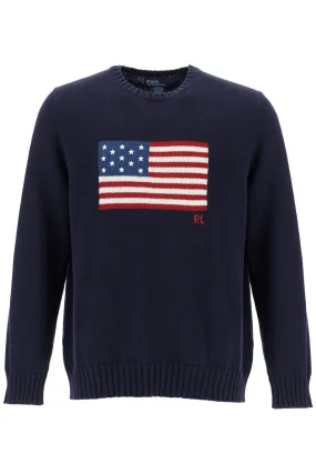 POLO RALPH LAUREN sweater with american flag