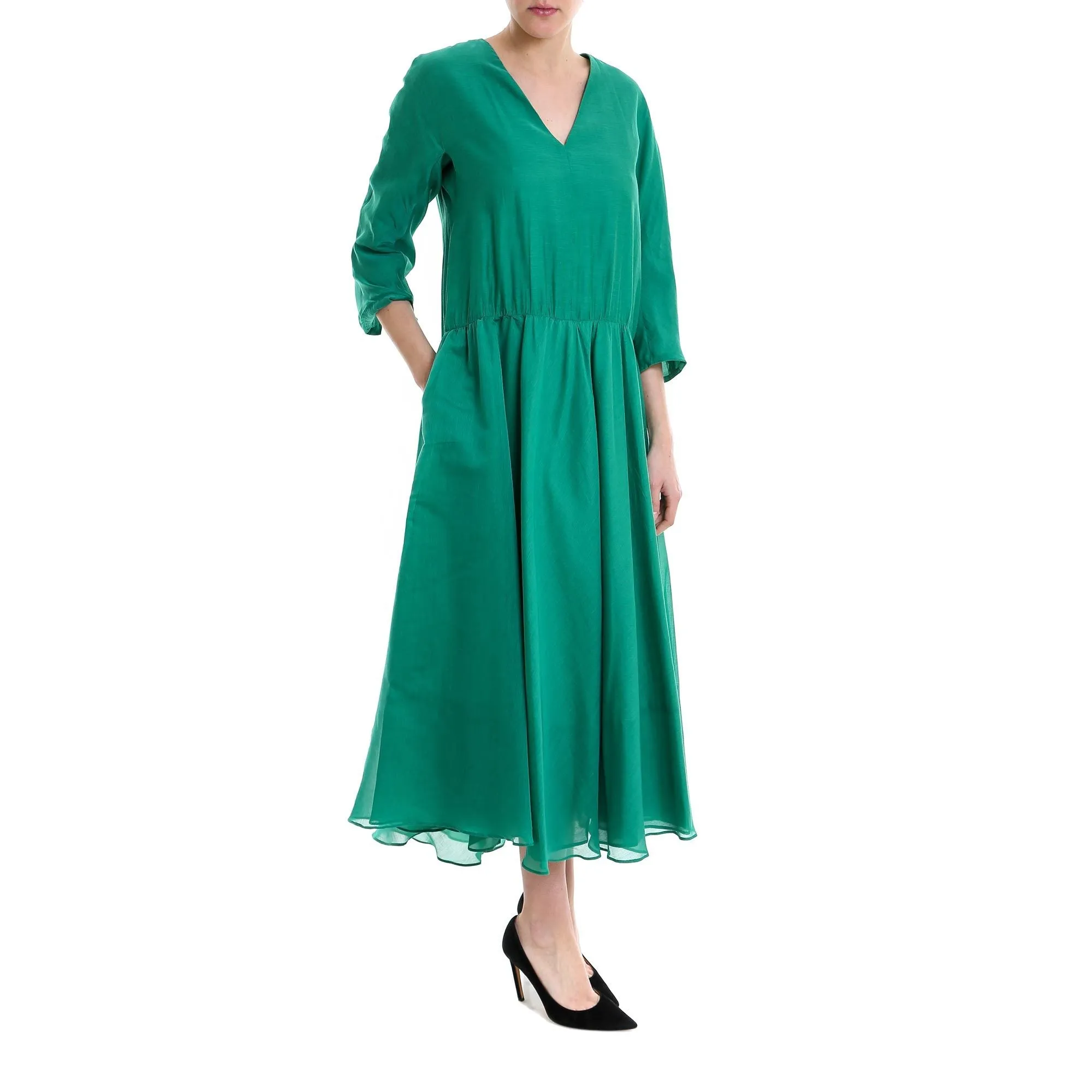 'S Max Mara Gathered Skirt Dropped Waist Dress