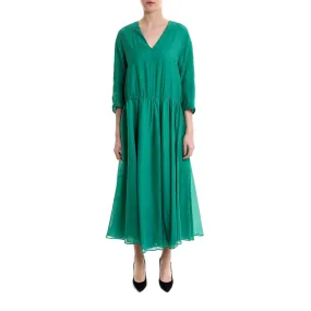 'S Max Mara Gathered Skirt Dropped Waist Dress