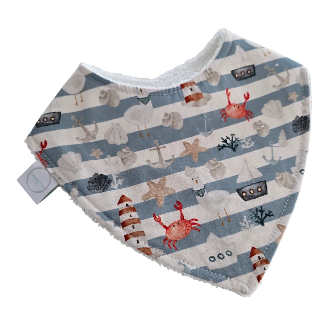 Seaside Stripe Dribble Bib