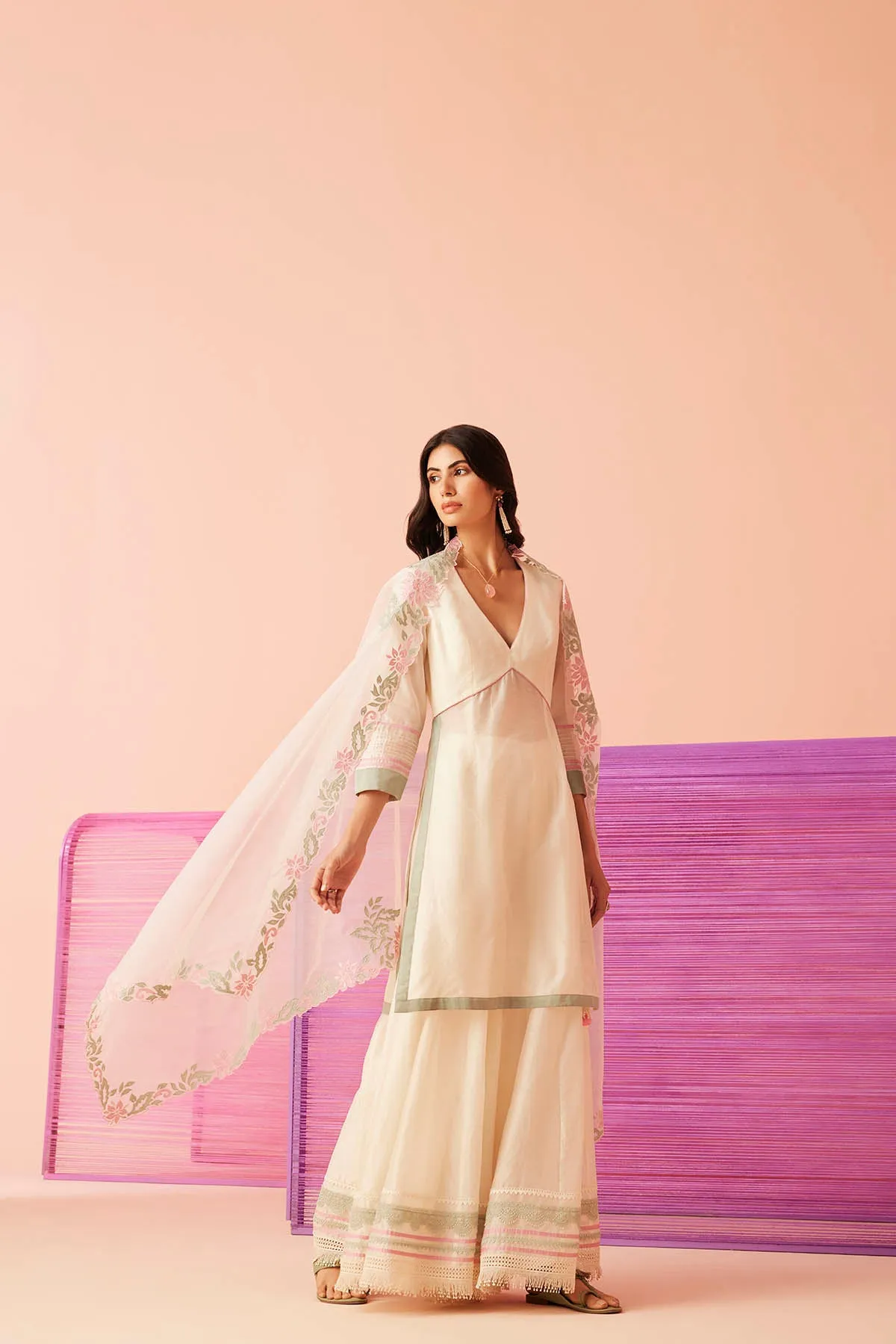 Serenity Ivory Gharara Set