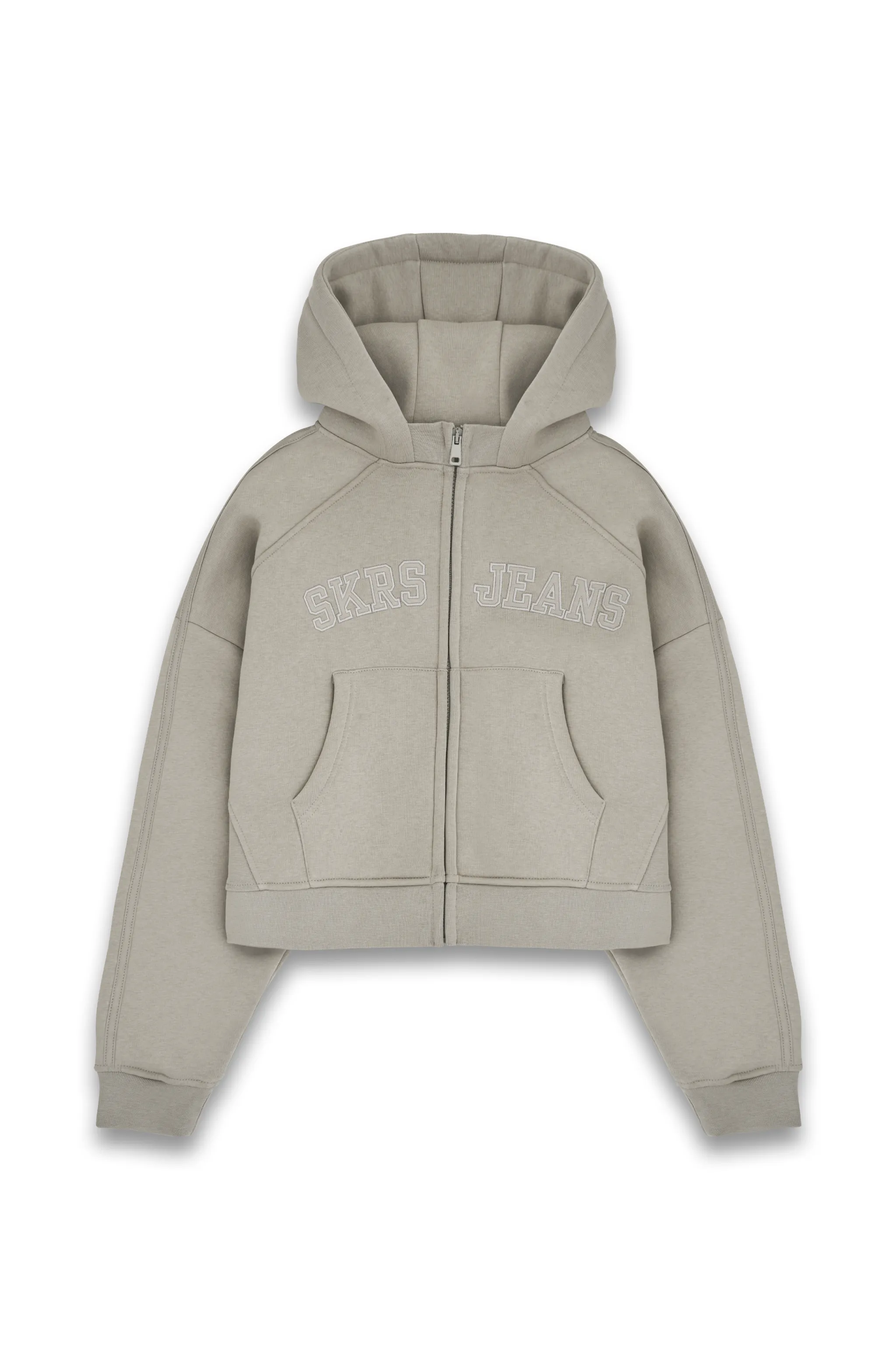 Series Boxy Zip Up in Bone