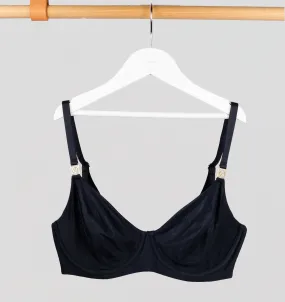 Smooth full cup t-shirt bra [Black]