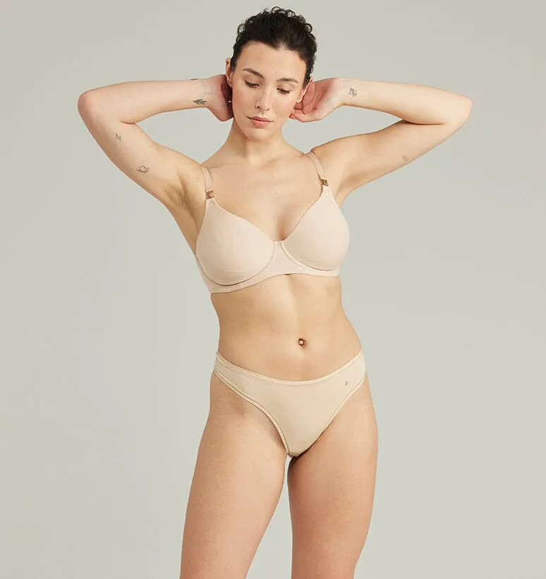 Smooth full cup t-shirt bra [Sand]