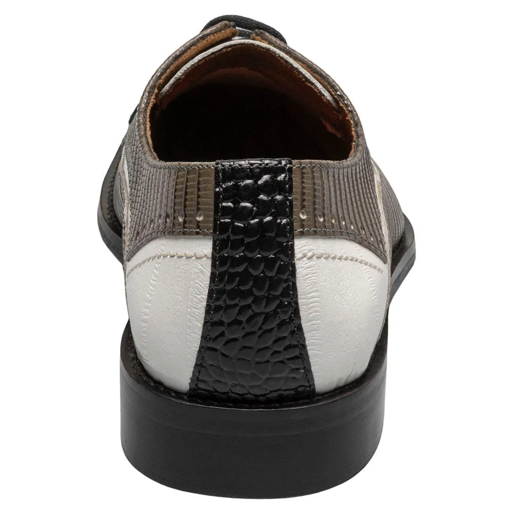 Stacy Adams Gallinari Black and Grey Wingtip Lace Up