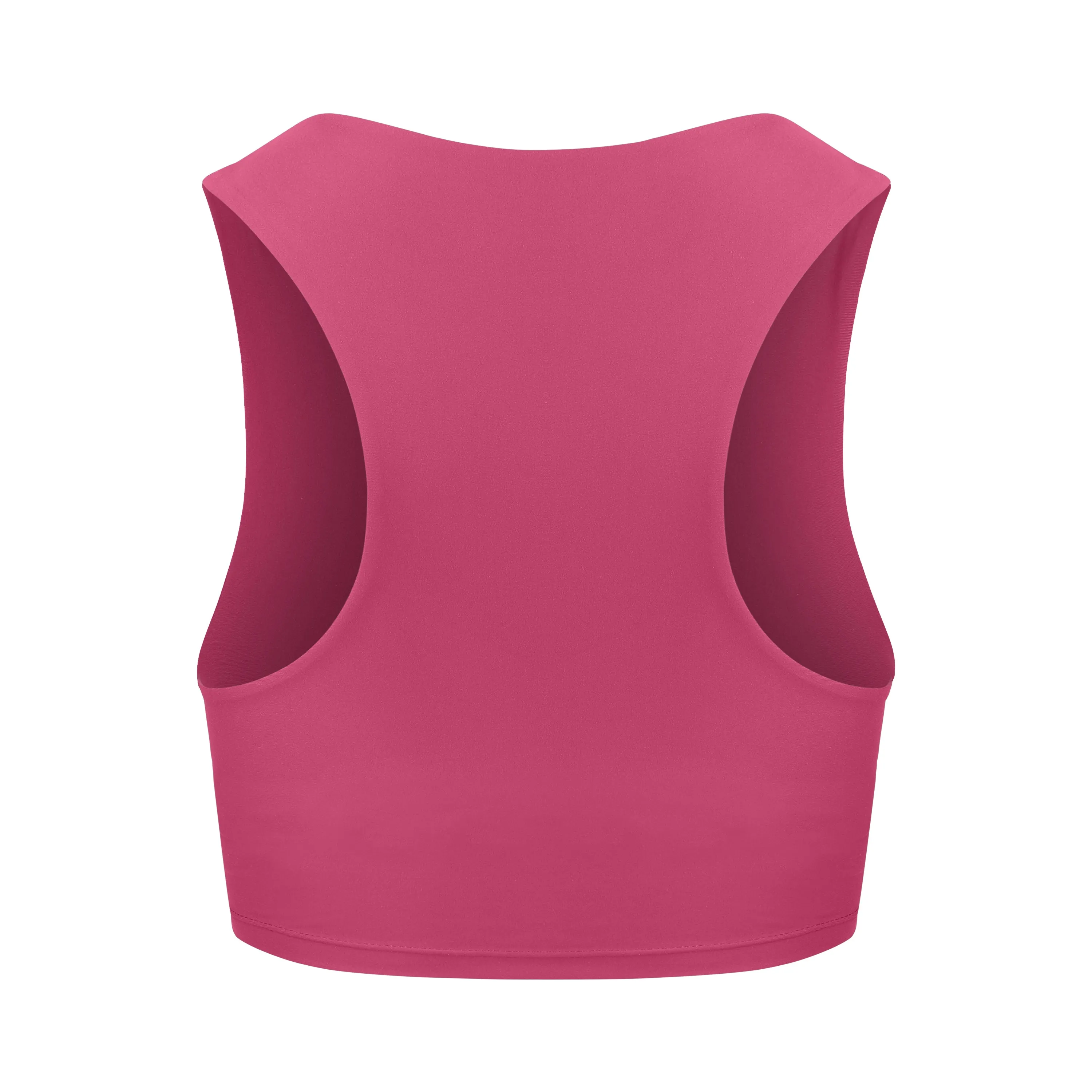 Tula High Neck Racer Back Crop Top | Recycled Nylon | Rose