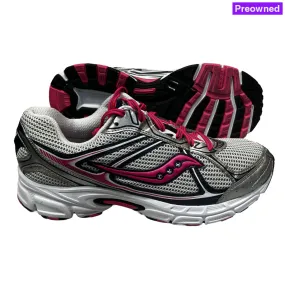 Women's Saucony •Cohesion 7• Running Shoe Silver/Pink 11 Wide - Preowned