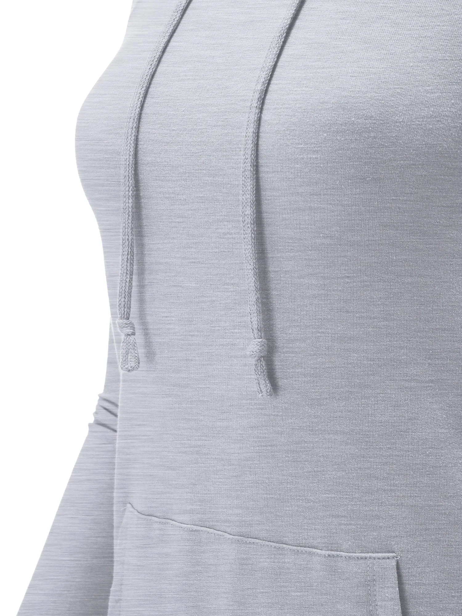 Women's Solid Casual Long Sleeve Hoodie with Kangaroo Pocket (FWH1078)