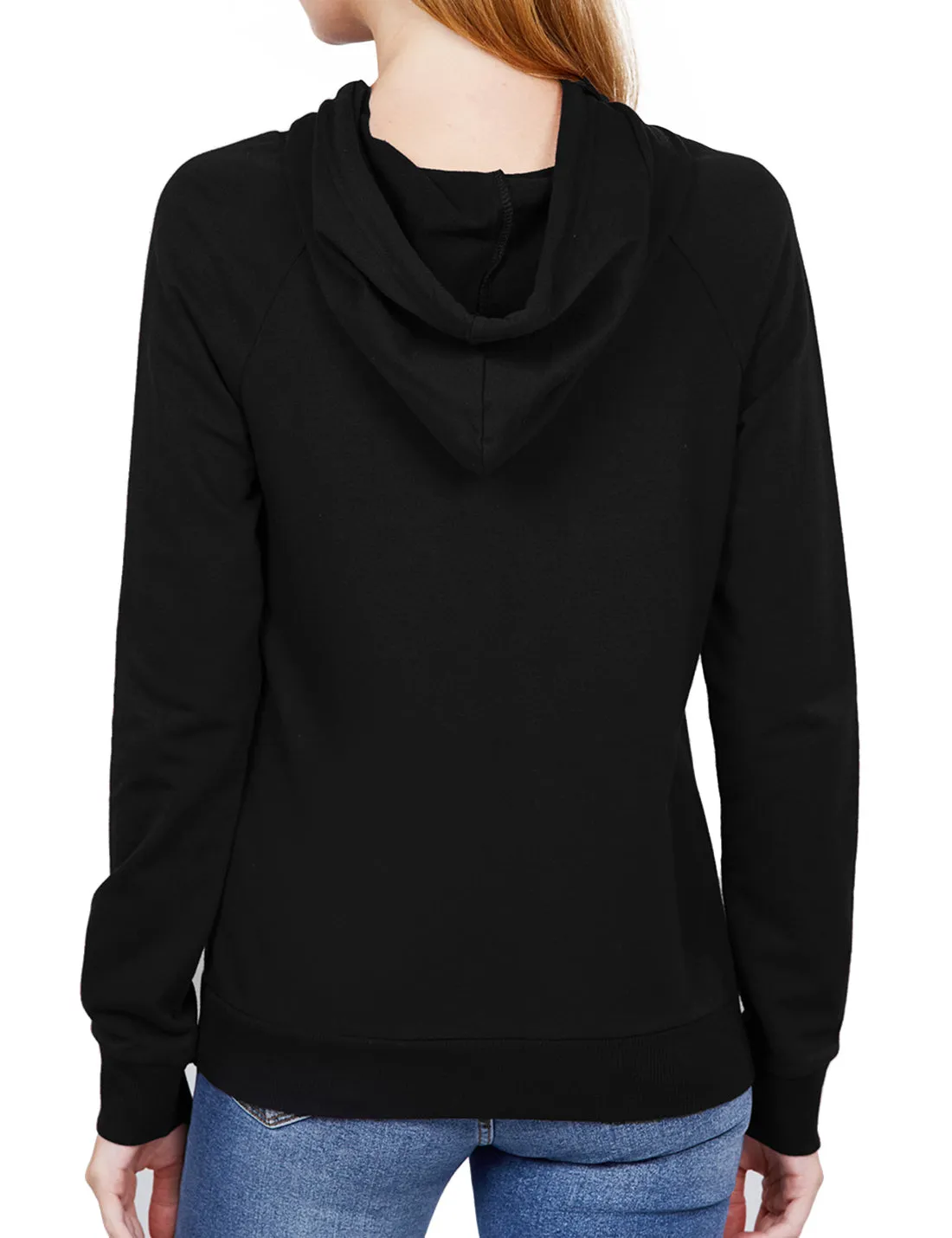 Women's Solid Casual Long Sleeve Hoodie with Kangaroo Pocket (FWH1078)